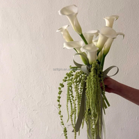 Hochzeitsblumenstrauß Brautstrauß Realistische Blumen für die Braut Weiß und Grün Hochzeitssträuße Künstliche Blumen Brautjungfernstrauß