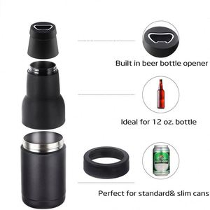 Support isotherme double paroi sous vide 12 oz thermolaqué pour canettes et bouteilles – Idéal pour bière, soda et autres boissons en extérieur et en voyage - Product Image 4