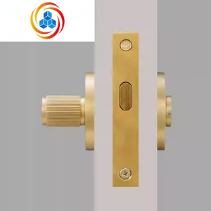 ชุดล็อคประตูบานเลื่อนทองเหลืองแท้ สีดำด้าน สำหรับห้องน้ำ แบบ OEM - Product Image 2
