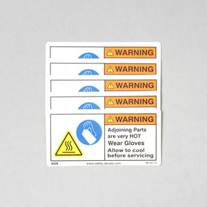 Etiqueta Adhesiva Triangular de Advertencia de Superficie Caliente Industrial, Advertencia de Calor de Máquinas, Calcomanía de Seguridad para Equipos de Fábrica, Duradera - Product Image 2