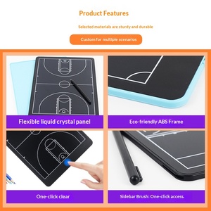 Tableau tactique LCD pour entraîneur, matériau ABS, 16 pouces/10 pouces, sports, football, basketball, volleyball, <span class=keywords><strong>futsal</strong></span>, badminton, écran à un bouton - Product Image 5