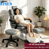 Fauteuil de pédicure de luxe réglable avec spa pour les pieds et fonction extension, en stock local aux États-Unis