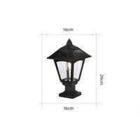 Lampe solaire extérieure étanche IP65, lampadaire de jardin, lampadaire mural, lampe à pilier LED de luxe pour jardin et patio