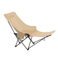 Chaise pliante en métal robuste 3 positions, dossier haut 600D, pour pêche, pique-nique, voyage, siège inclinable, sieste