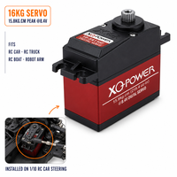 Moteur servo à engrenages en titane XQ-POWER XQ-S4116F 16KG 210 degrés pour télécommande, avion RC, robot, sans noyau, vente en gros OEM 8.4V