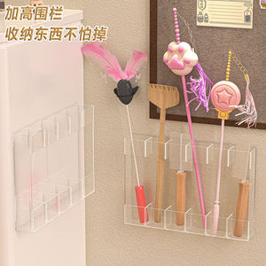 Boîte de rangement pour jouets de chat, support mural pour fournitures pour animaux de compagnie, organisateur transparent pour jouets de chien et de chat, grande capacité, rectangulaire à 2 couches - Product Image 3
