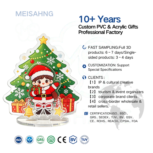 Custom Design UV Printed Christmas Acrylic Desktop Sign SNOWMAN Standee Wholesale Indoor Tabletop Decoration