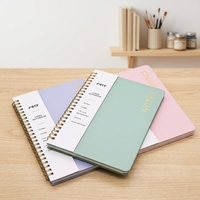 Cahiers à spirales reliés en cuir A5 avec logo personnalisé, journal avec poche, beau carnet
