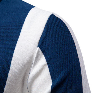 Nouvelle Chemise Homme Tricotée à Rayures Respirante et Anti-Transpiration à Manches Courtes avec Col Revers, Collection Été 2026 – Idéale pour le Commerce International - Product Image 5