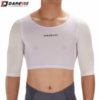 Darevie Sous-vêtement de compression athlétique sans couture en tissu perforé respirant pour le cyclisme et l'entraînement