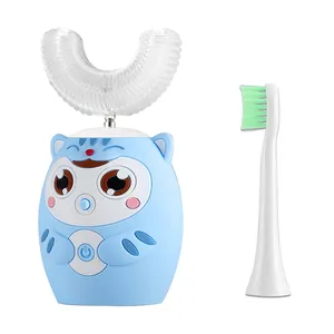 بالجملة فرشاة الأسنان الكهربائية bt-فرشاة أسنان كهربائية للأطفال, فرشاة أسنان كهربائية للأطفال على شكل حرف U مقاومة للماء والطعام 360 درجة ، موديل 360
