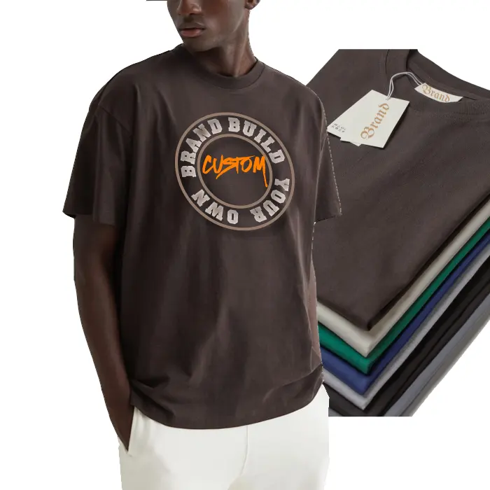 280 gsm luxury quality heavy cotton loose fit little drop shoulder brand blank custom men t shirt oversized