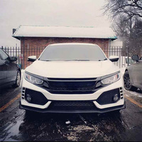 Kit de Conversión de Parachoques Delantero Estilo Type R para Honda Civic 2016-2019, Kit de Carrocería ABS con Rejilla OEM 04711-TGH-A00ZZ