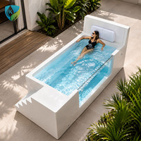 Petite piscine hors sol en fibre de verre, mini piscine préfabriquée, installation facile, piscine extérieure pour la famille, le jardin, la terrasse