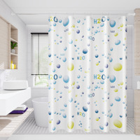 Rideaux de douche en PEVA imperméables écologiques de haute qualité avec design personnalisé original à aimants pour la maison et l'hôtel