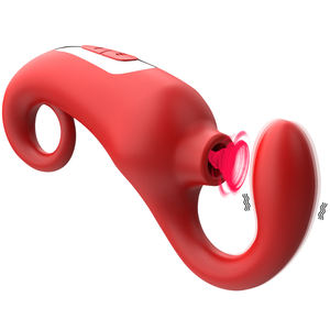 Siliconen seksspeeltjes voor volwassenen, 10 frequenties zuigende vibrerende couples tease, draagbare G-spot en clitoris stimulatie vibrator - Product Image 1