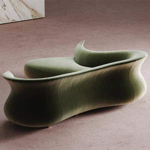 Sofá de Diseño Nórdico, Nuevo Sofá Artístico Personalizado para Hotel, Villa, Vestíbulo, Sofá Curvo Informal para Recepción - Product Image 3