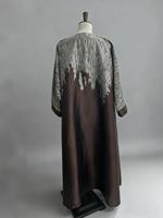 Abaya musulmane 2026 en tissu jacquard floral TAFFETA, vêtement islamique de luxe, design à panneaux, excellent tombé et fluidité