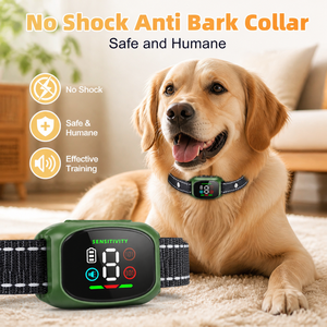 Collier <span class=keywords><strong>anti</strong></span>-aboiement automatique rechargeable avec capteur intelligent, collier d'entraînement pour <span class=keywords><strong>chien</strong></span> sans choc, écran couleur, vibration pour chiens de petite <span class=keywords><strong>et</strong></span> moyenne taille - Product Image 1