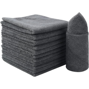 Chiffon de nettoyage multi-usages super absorbant, jaune/gris, épais, sans peluches, sans bords, boucles torsadées, en microfibre, pour voiture - Product Image 1