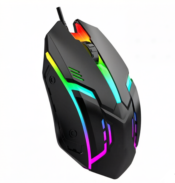 Customizable V1 Ergonomic USB Wired Gaming Mouse Optical LED Lighting 1200DPI 3D Mouse for PC Computer