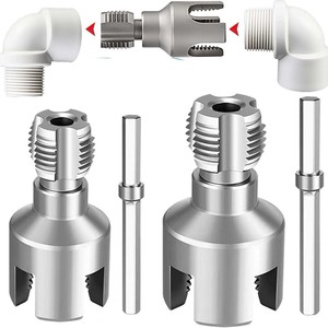 Alat Pemotong Ulir Pipa Internal Eksternal Bor 4/6 Cabang Pipa PPR 1/2+3/4 Universal Baja Karbon Hex Shank - Product Image 5