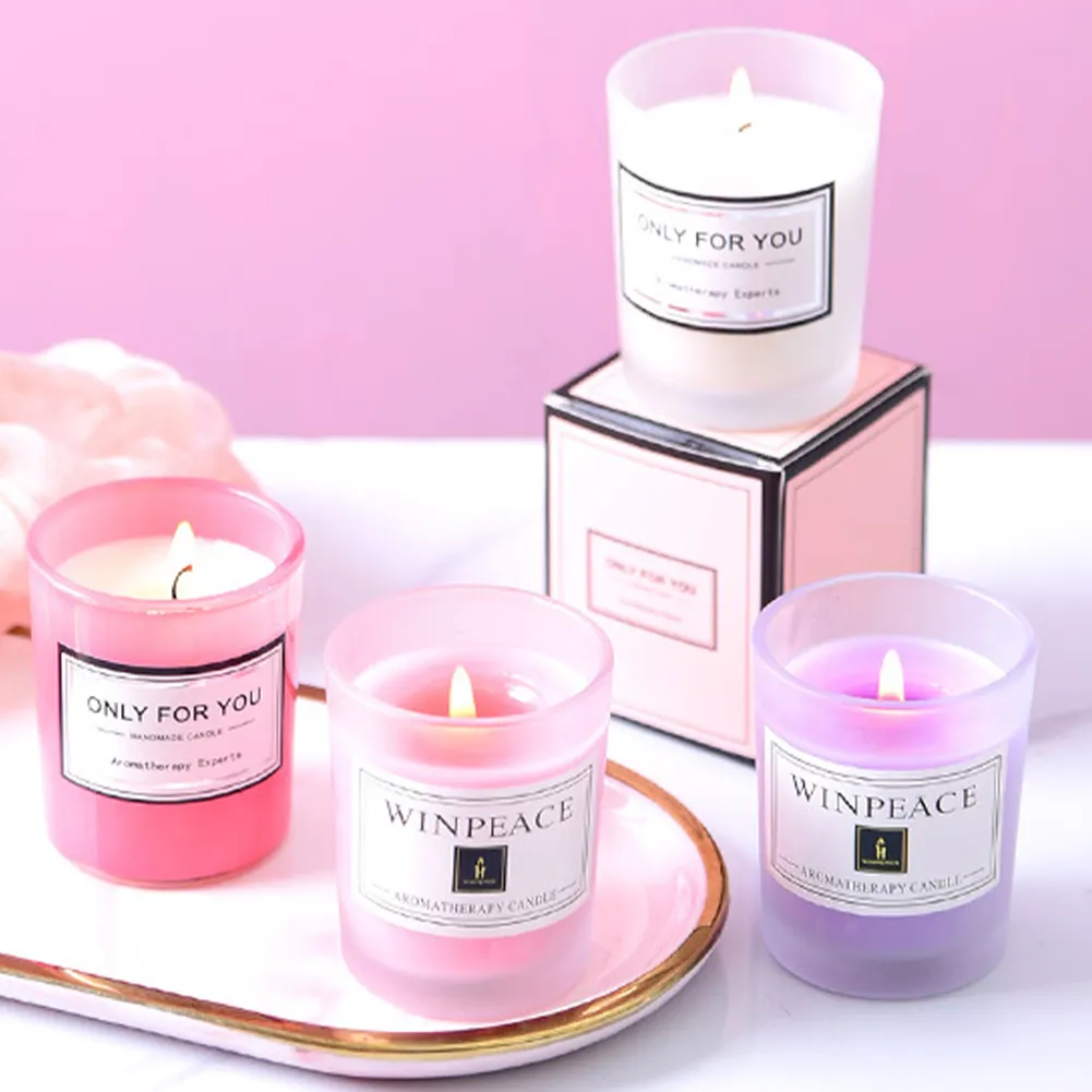 Oem Nhãn Hiệu Riêng Logo, Đa Sang Trọng Thơm Sáp Đậu Nành Nến Velas De Cera De Soja Bougies A La Cire De Soja Với Jar Hộp/