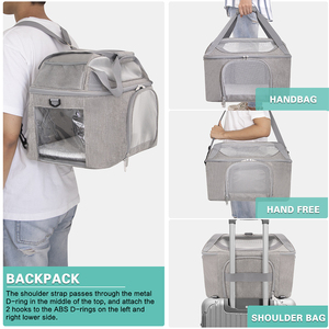 <span class=keywords><strong>Mochila</strong></span> <span class=keywords><strong>para</strong></span> <span class=keywords><strong>Perros</strong></span>, Bolsa de Transporte Transpirable <span class=keywords><strong>para</strong></span> Mascotas, Bolsa de Transporte Aprobada por Aerolíneas <span class=keywords><strong>para</strong></span> <span class=keywords><strong>Perros</strong></span> <span class=keywords><strong>Pequeños</strong></span> y Gatos - Product Image 5
