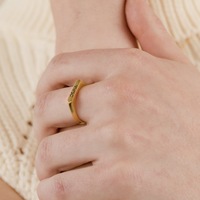 Drops hipping 18 Karat Gold S925 versilbert Gravierter Name Stapelbarer Ring Klassische Premium-Mode mit personal isiertem, einfachem Design