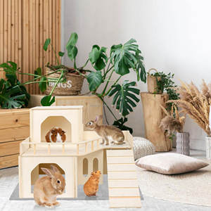 <span class=keywords><strong>Cage</strong></span> de maison de Hamster en bois d'<span class=keywords><strong>habitat</strong></span> détachable pour petit animal pour cochon d'Inde Chinchilla lapin Hamster hérisson écureuil - Product Image 3