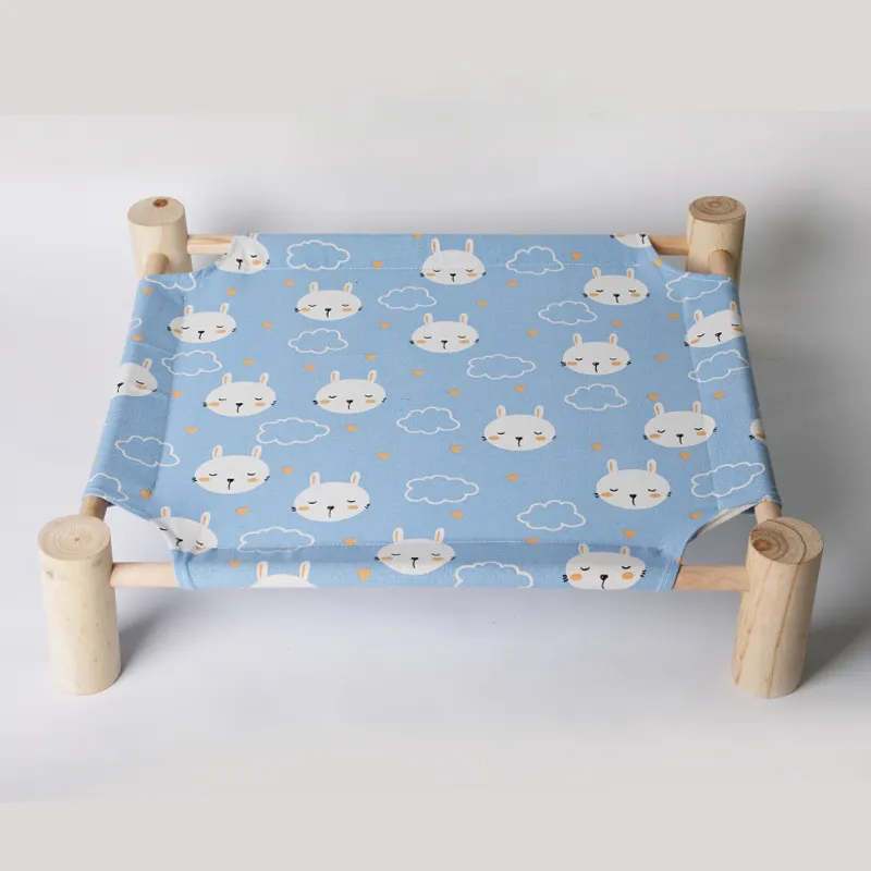 Huisdier Meubels Kat Bed Luxe Hond Afneembare Bed Nest Hangmat Lounge Met Houten Benen