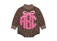 Combinaison Bébé Personnalisée en Gros, Motif Camouflage Léopard, Col Montant, Sweat-shirt, Body