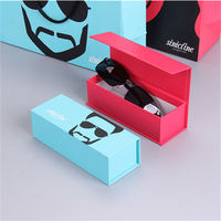 Boîte cadeau de luxe pour lunettes de soleil avec logo personnalisé, boîte à tiroir rectangulaire rigide, boîte de présentation pour lunettes