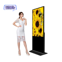 Écran tactile LCD 55 pouces, écran ultra-fin, moniteur, lecteur publicitaire, affichage numérique sur pied