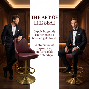 Tabouret de <span class=keywords><strong>bar</strong></span> moderne en cuir, chaise de casino, base en acier inoxydable, hauteur réglable, écologique, pour <span class=keywords><strong>bar</strong></span> à domicile, poker, jeu, garantie 5 ans - Product Image 5
