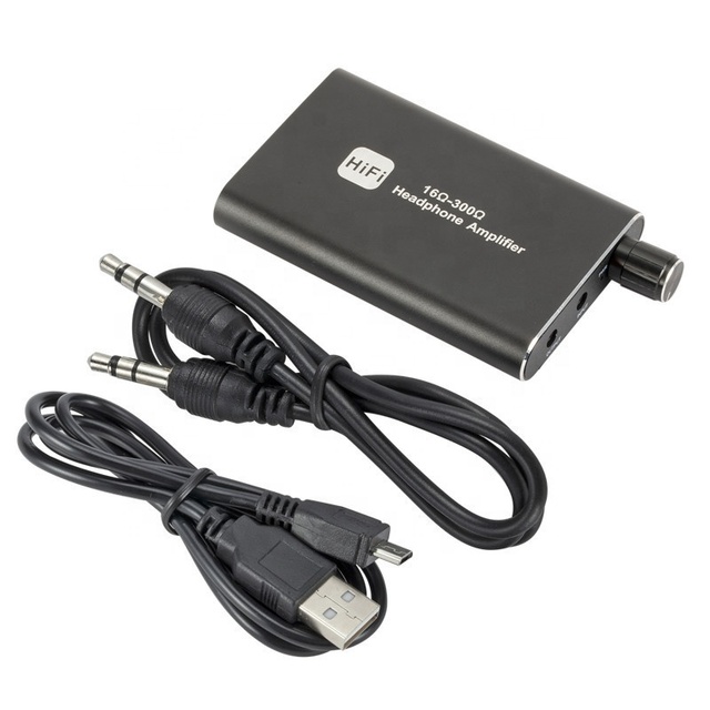 Audio Socket Headphone Amplifier Two-Stage Gain Switch, 3.5mm Portable Headphone Amplifier