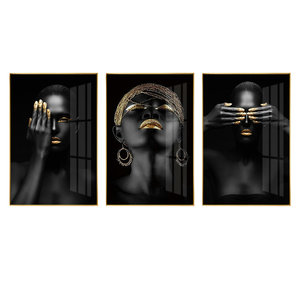 Décoration murale en toile, artisanat moderne pour la maison, peintures africaines, images de corps, impressions d'art, peinture de <span class=keywords><strong>paysage</strong></span> <span class=keywords><strong>noir</strong></span> <span class=keywords><strong>et</strong></span> <span class=keywords><strong>blanc</strong></span>, personnalisée, 100 pièces - Product Image 3