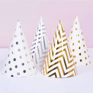 Sombreros de Cono para Fiestas de Cumpleaños, Sombreros de Papel Coloridos, Sombreros de Papel Metálico Personalizados para Fiestas de Cumpleaños - Product Image 5