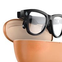 Lunettes intelligentes IA avec étui de chargement, caméra 1080P, réduction du bruit, audio Wi-Fi