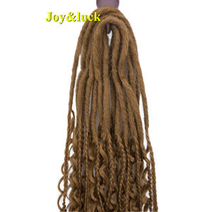 Vente en gros d'usine, extensions de dreadlocks à double extrémité de 24 pouces, 3 en 1, style bohème, extensions de cheveux synthétiques hippie pour femmes - Product Image 4