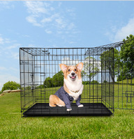 Fabricant professionnel chinois de cages pour animaux de compagnie, cage pliable pour chien à 2 portes, cages portables pour animaux de compagnie, clôture pour chien durable de haute qualité