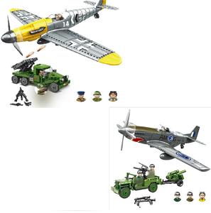 Chasseur <span class=keywords><strong>militaire</strong></span> BF-109 avion de chasse US <span class=keywords><strong>Jeep</strong></span> Warplane Blackbird Air Force bloc de construction ensemble construction <span class=keywords><strong>militaire</strong></span> jouets cadeaux - Product Image 1