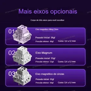 Teclado Mecánico AULA WIN60 WIN68 HE <span class=keywords><strong>MAX</strong></span> con Interruptores Magnéticos, Frecuencia de Sondeo de 8k, RGB, Sin Zona Muerta, Personalizable para eSports - Product Image 3