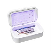 Stérilisateur d'outils à ongles sans fil rechargeable en plastique, boîte de stérilisation portable pour pincettes de manucure, ciseaux de tatouage
