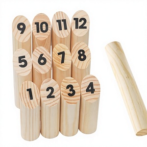 <span class=keywords><strong>Jeu</strong></span> de lancer de cibles en bois Kubb pour enfants, <span class=keywords><strong>jeu</strong></span> de plein air pour pelouse et jardin, ensemble de jouets de lancer, activité familiale en extérieur, cadeaux sportifs scolaires - Product Image 1