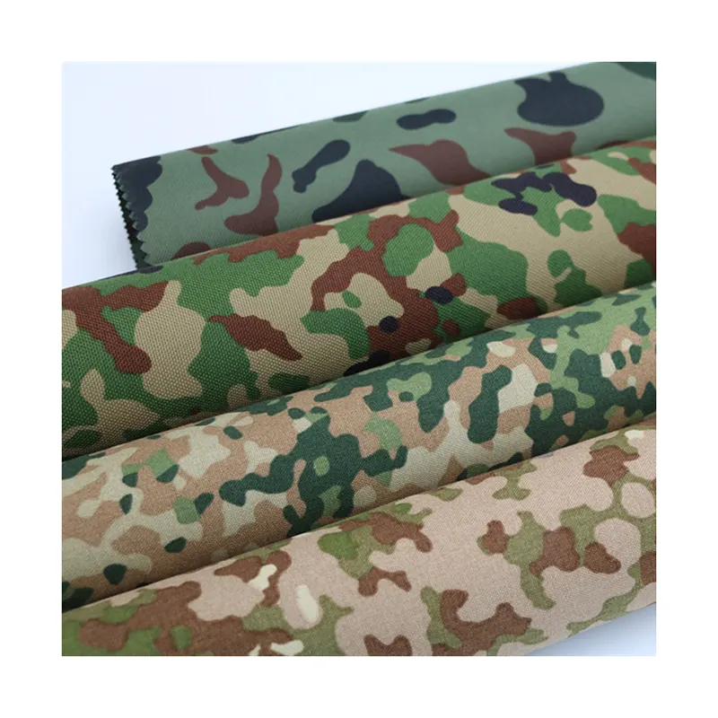 Custom 1000d Pu Printed Coating Camouflage Oxford Fabric For Bag Tent Shoes Luggage Outdoor