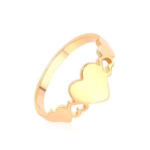 แหวนสแตนเลสชุบทอง ดีไซน์เรียบง่าย สำหรับผู้หญิงและผู้ชาย - Product Image 5