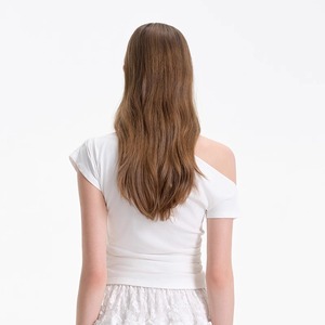 Maglietta bianca Sexy e alla moda maglietta estiva aderente traspirante da <span class=keywords><strong>donna</strong></span> con top a spalla con Logo personalizzato <span class=keywords><strong>T</strong></span>-<span class=keywords><strong>shirt</strong></span> semplice - Product Image 4