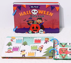Custom Montessori Busy <strong>Book</strong> Halloween <strong>Christmas</strong> Kids Early Learning Quiet <strong>Book</strong> Velcro Tear Paste Sticker <strong>Activity</strong> <strong>Book</strong> - Product Image 5