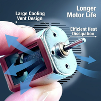 Motor DC FK130 Kecepatan Tinggi 11.1V 12V 75000RPM Mini dengan Ventilasi Pendingin Besar untuk Mobil Slot RC Model Hobi Balap